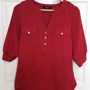 41 Hawthorn Stitch Fix Filbert burgundy blouse